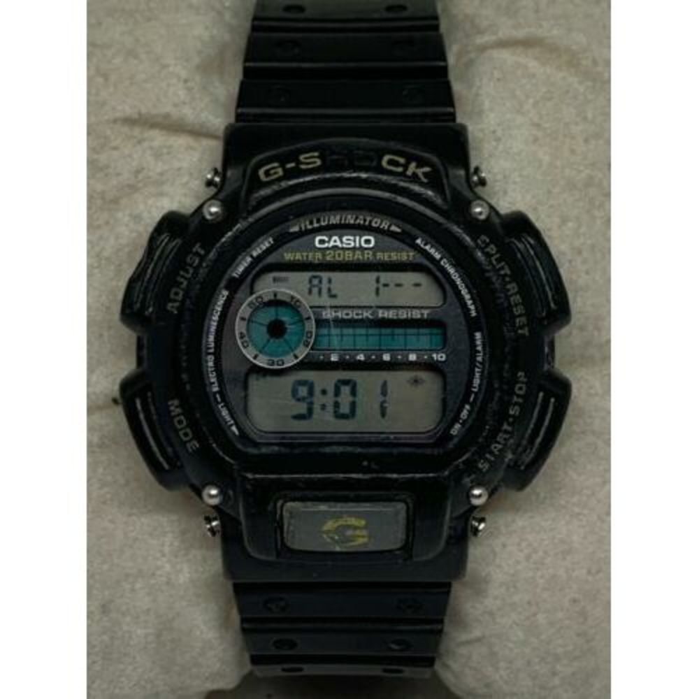 Casio DW-9052 G-Shock Men's Black Silicone Digital Dial Genuine Wrist Watch Aa18